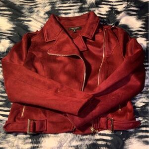 Romeo & Juliet Couture Burgundy Red Suede Jacket